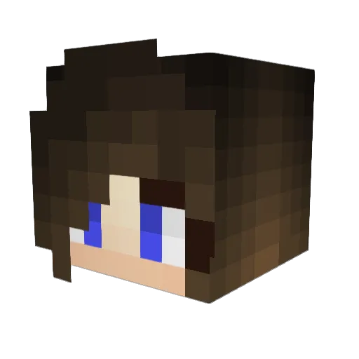 BabyKitty888 Minecraft avatar head, 3D render