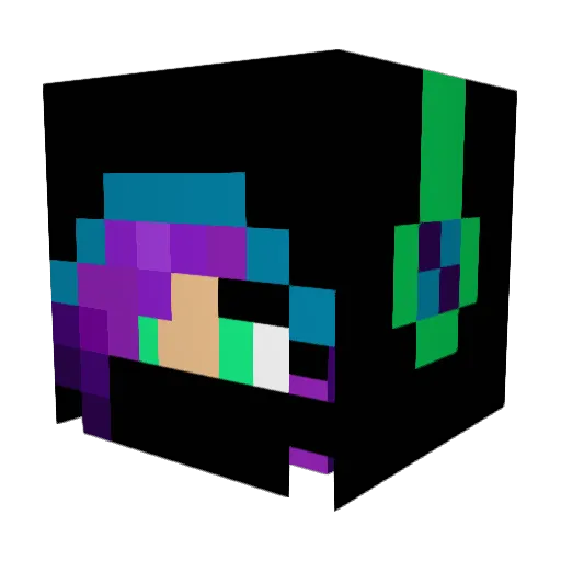 BabyLobster Minecraft avatar head, 3D render