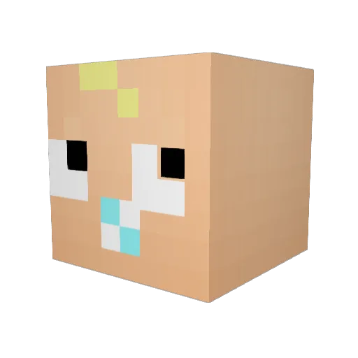 BabyMan21 Minecraft avatar head, 3D render
