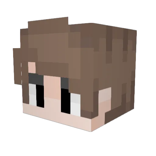 BabyMatcha Minecraft avatar head, 3D render