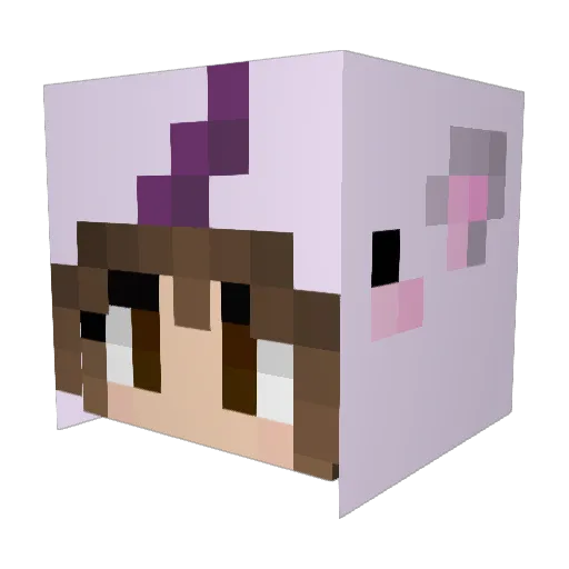 BabyPegacorn Minecraft avatar head, 3D render