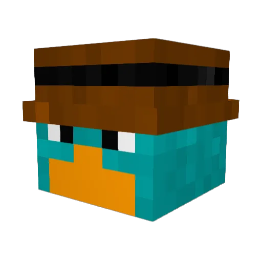 BabyPlatypus_ Minecraft avatar head, 3D render