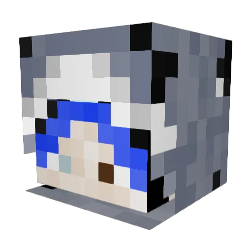 BabySharkiii Minecraft avatar head, 3D render
