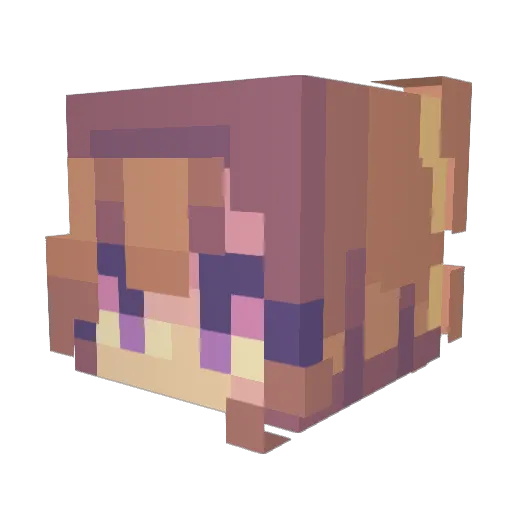 BabySpecter Minecraft avatar head, 3D render