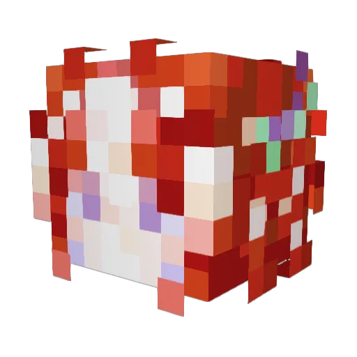 BabyVMT Minecraft avatar head, 3D render