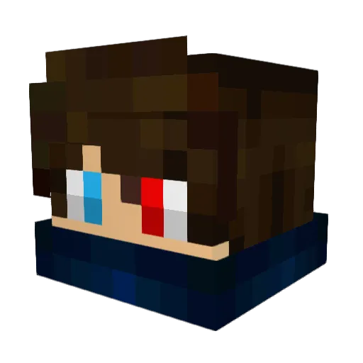 BabyYeeter Minecraft avatar head, 3D render