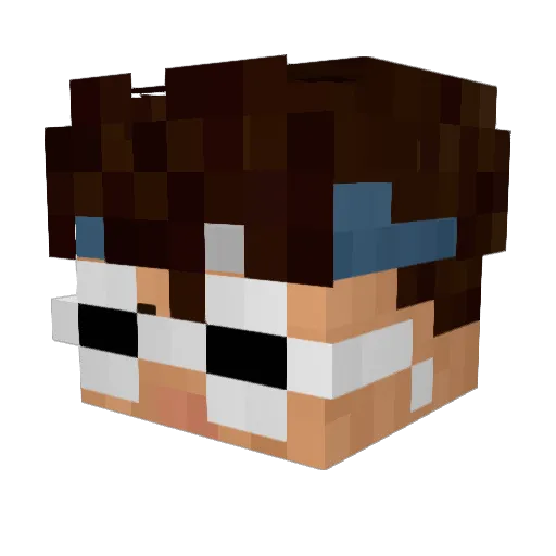 BabyZxrp Minecraft avatar head, 3D render