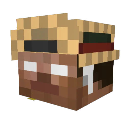 Baby_CY Minecraft avatar head, 3D render