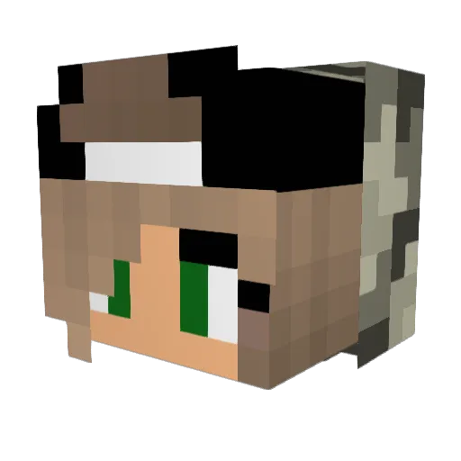 Baby_Corinne Minecraft avatar head, 3D render