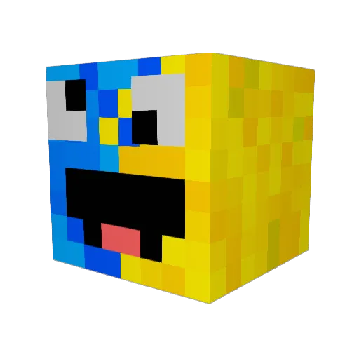 Baby_pgjOcA Minecraft avatar head, 3D render