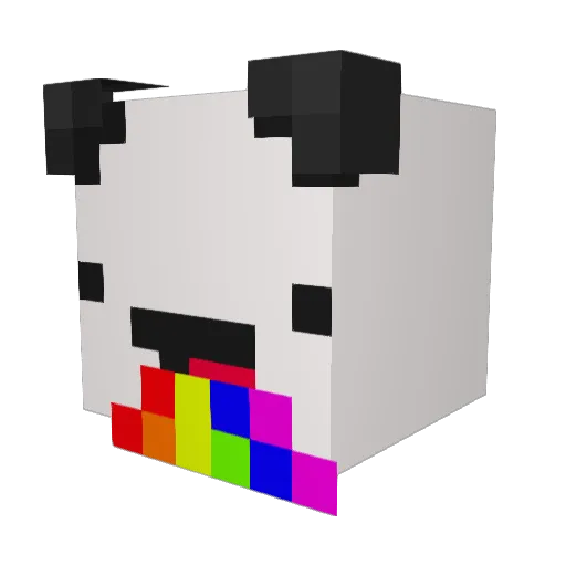 Babyalien Minecraft avatar head, 3D render