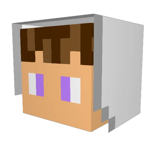 Babychita Minecraft avatar head, 3D render
