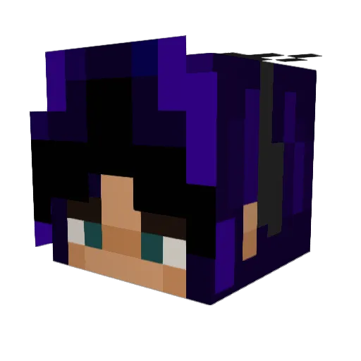 Babygirlbones Minecraft avatar head, 3D render