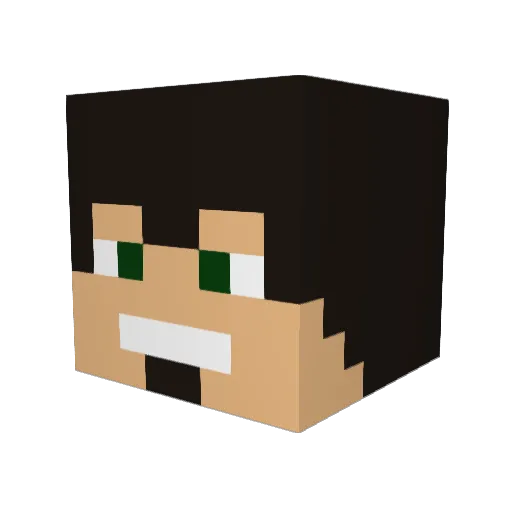 Babyishboo Minecraft avatar head, 3D render