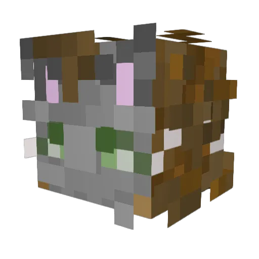 Babykatze2409 Minecraft avatar head, 3D render