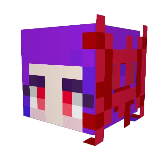 BabylonKing Minecraft avatar head, 3D render