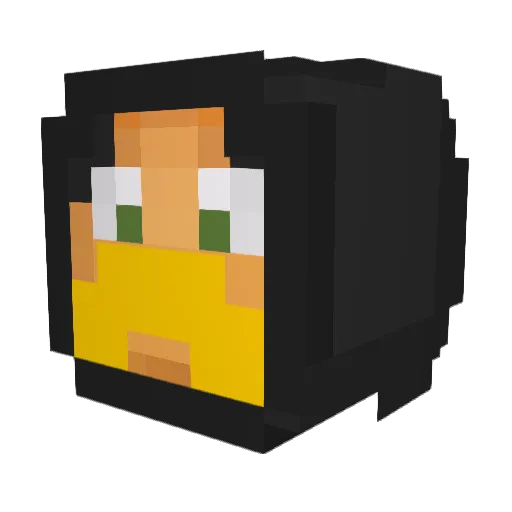 Babylonians Minecraft avatar head, 3D render