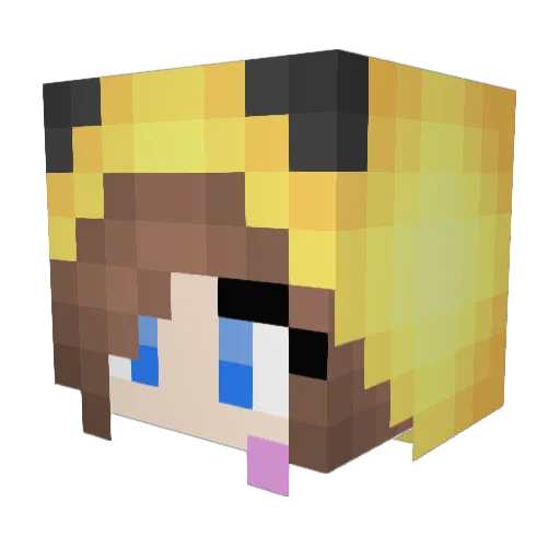 Babymoonzombie Minecraft avatar head, 3D render