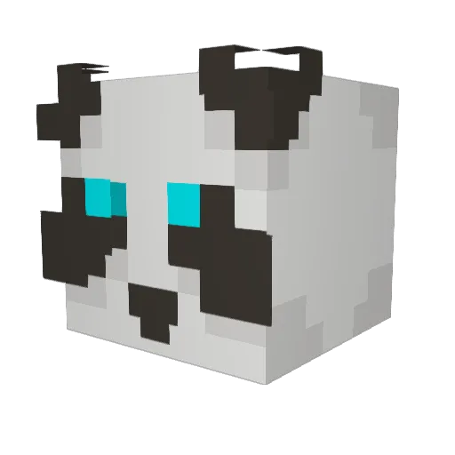 Babypanda8 Minecraft avatar head, 3D render