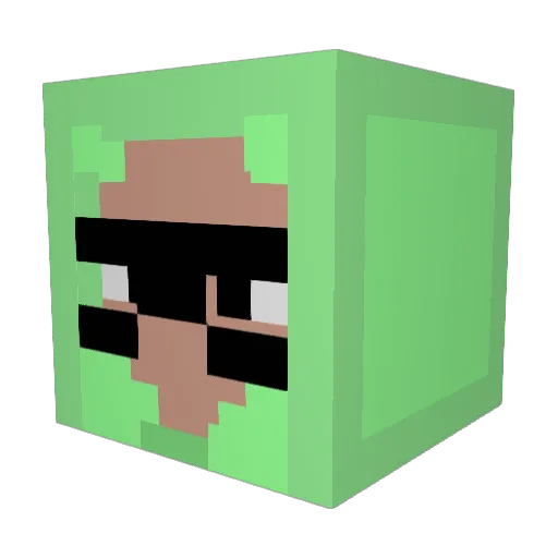 Babysilverfish Minecraft avatar head, 3D render