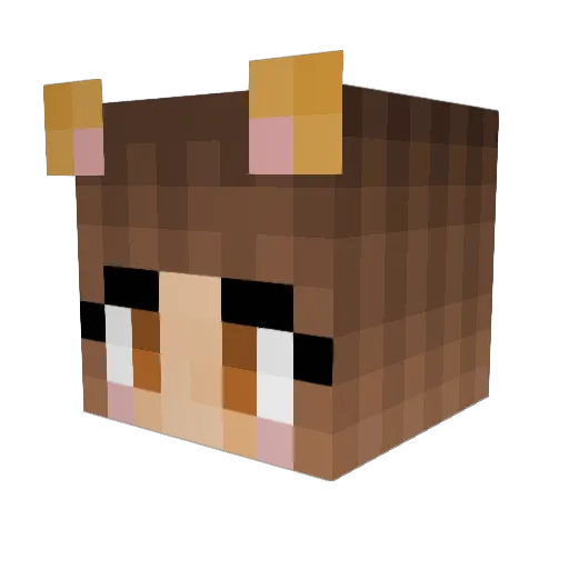 Babystepss Minecraft avatar head, 3D render