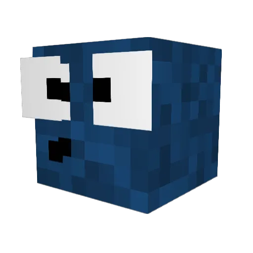 Babytos Minecraft avatar head, 3D render