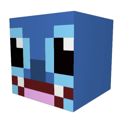 Babyvero18 Minecraft avatar head, 3D render