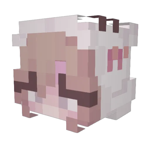 BabyyMiraa Minecraft avatar head, 3D render