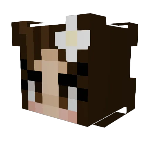 Babyzalia Minecraft avatar head, 3D render