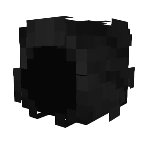 Bac3 Minecraft avatar head, 3D render