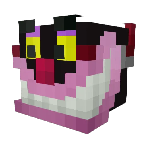 BacNiki Minecraft avatar head, 3D render