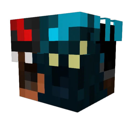 Bac_c Minecraft avatar head, 3D render