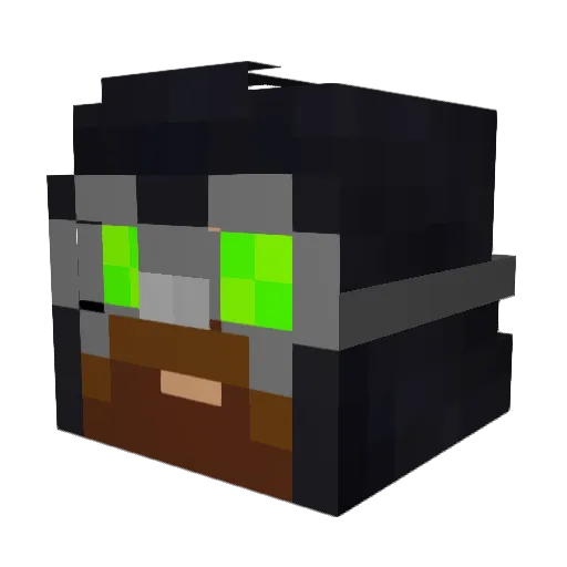 Bacan Minecraft avatar head, 3D render