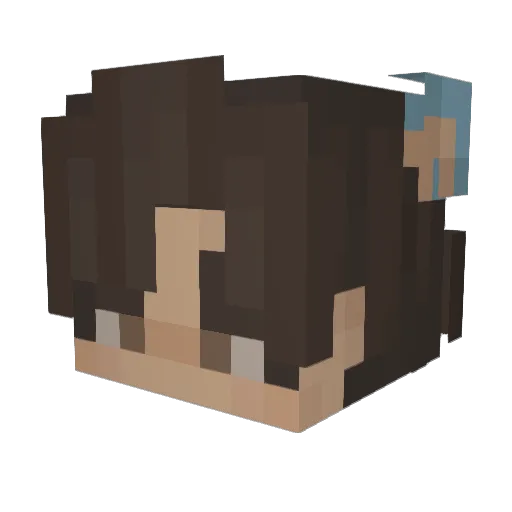 BaccaCraft Minecraft avatar head, 3D render