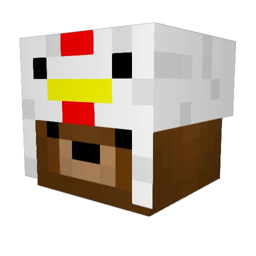 Baccasenpai Minecraft avatar head, 3D render