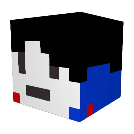 BacchusCreed Minecraft avatar head, 3D render
