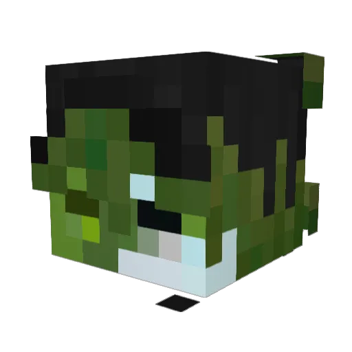 Baccs Minecraft avatar head, 3D render