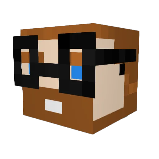 Bach_Lover Minecraft avatar head, 3D render