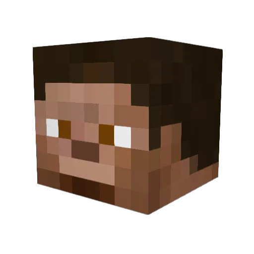 BachaHD Minecraft avatar head, 3D render