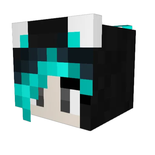 Bacheldor Minecraft avatar head, 3D render