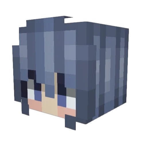 Back2Uu Minecraft avatar head, 3D render