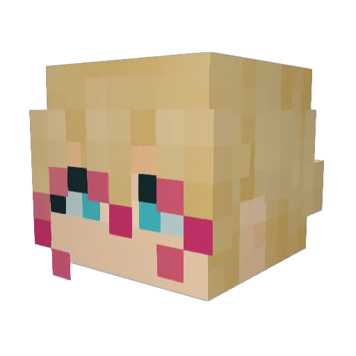 BackBlownOut Minecraft avatar head, 3D render