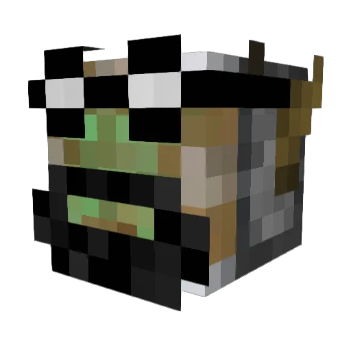 BackToDeath Minecraft avatar head, 3D render