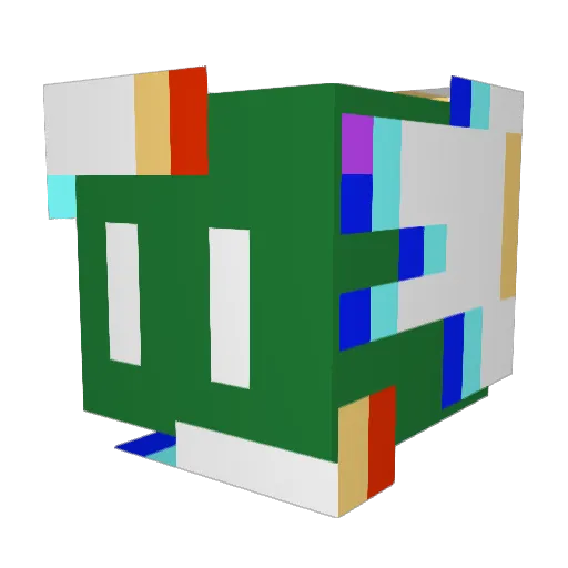 BackToZone Minecraft avatar head, 3D render