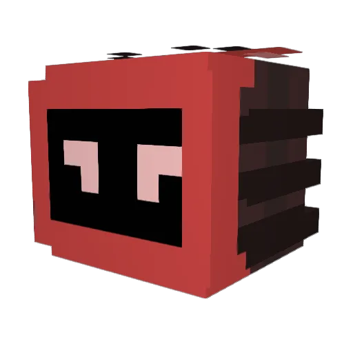 Backdouble Minecraft avatar head, 3D render