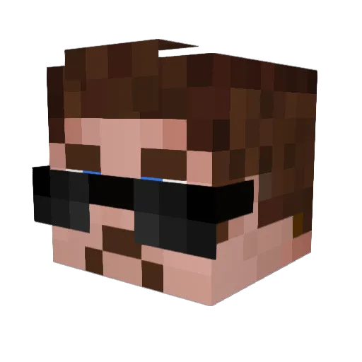 Backevi Minecraft avatar head, 3D render