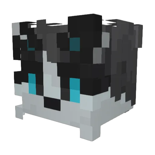 Backfun Minecraft avatar head, 3D render