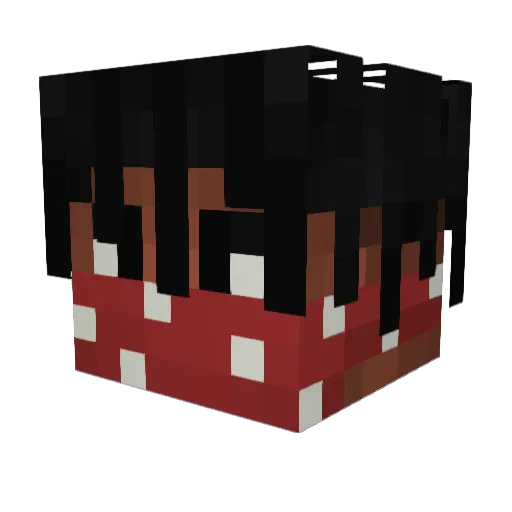 BackinBloood Minecraft avatar head, 3D render