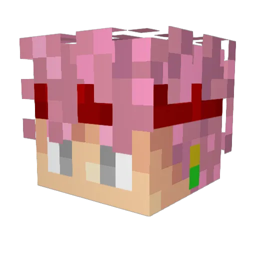 Backl3n Minecraft avatar head, 3D render