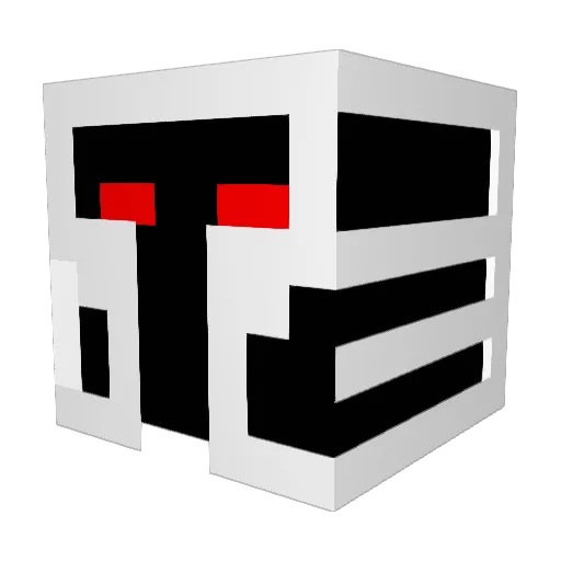 Backnow Minecraft avatar head, 3D render